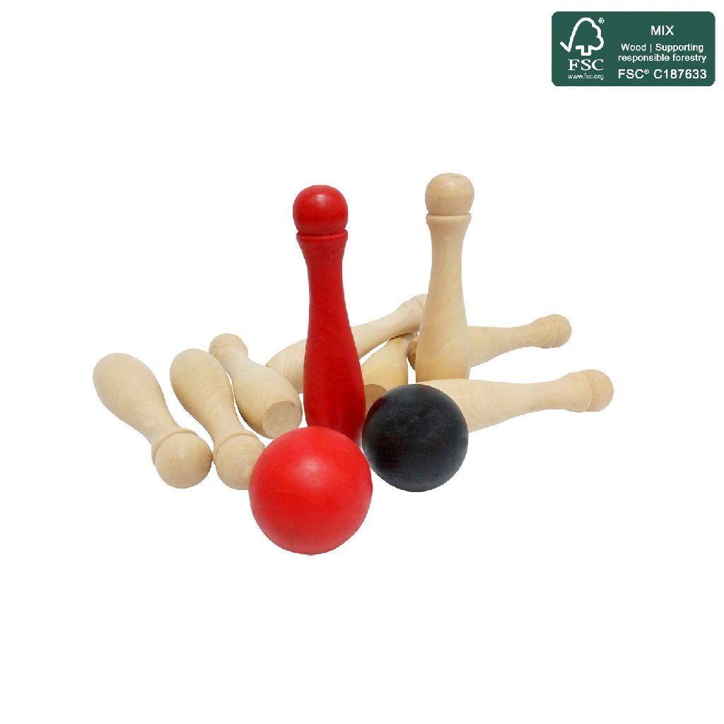 Outdoor play garden bowling wood