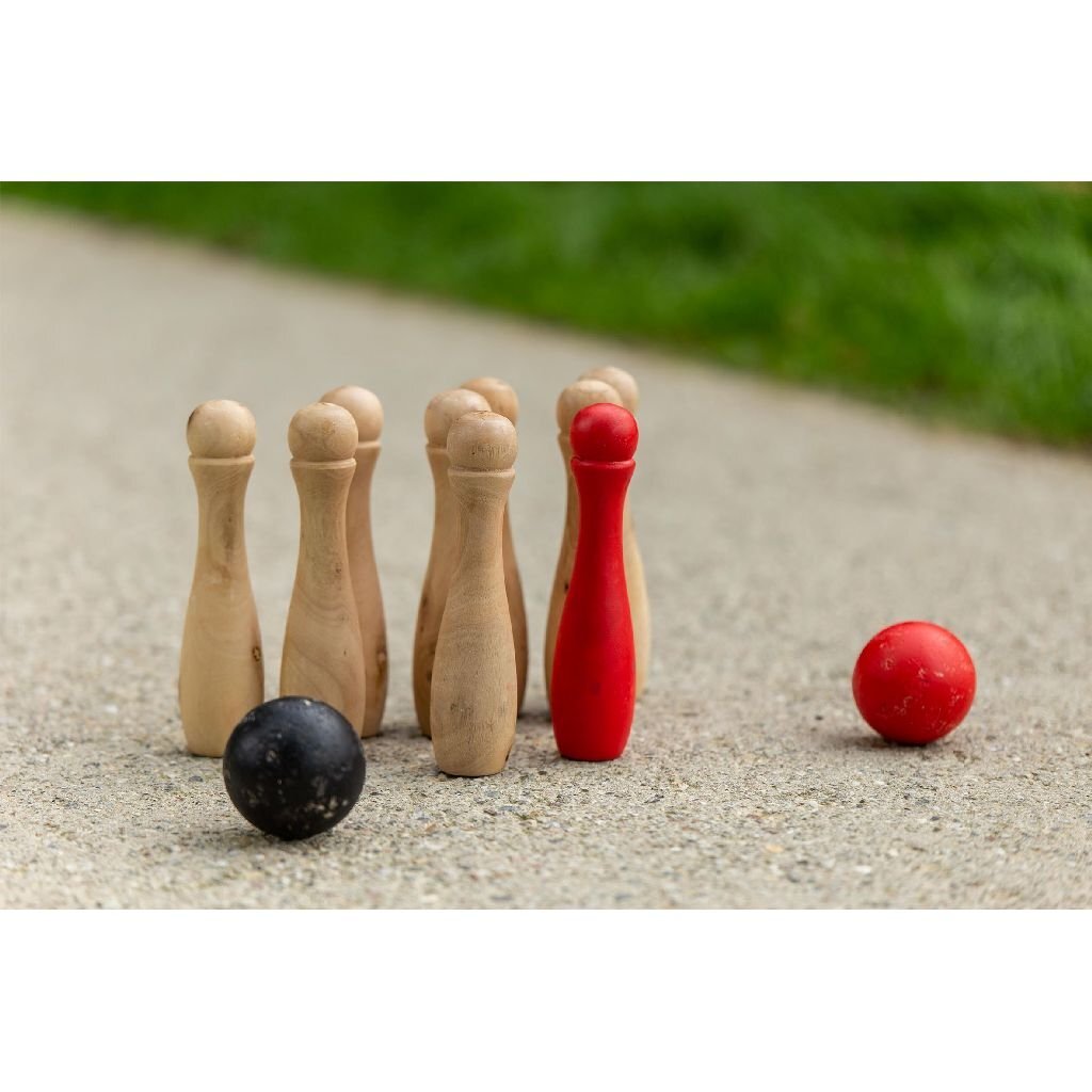 Outdoor play garden bowling wood