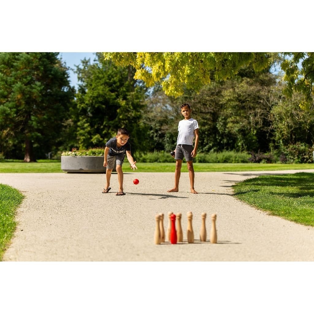 Outdoor play garden bowling wood