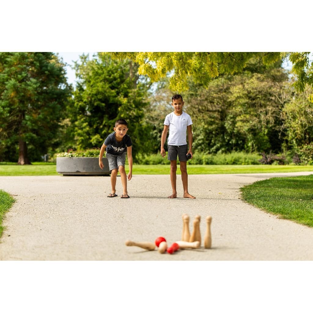 Outdoor play garden bowling wood