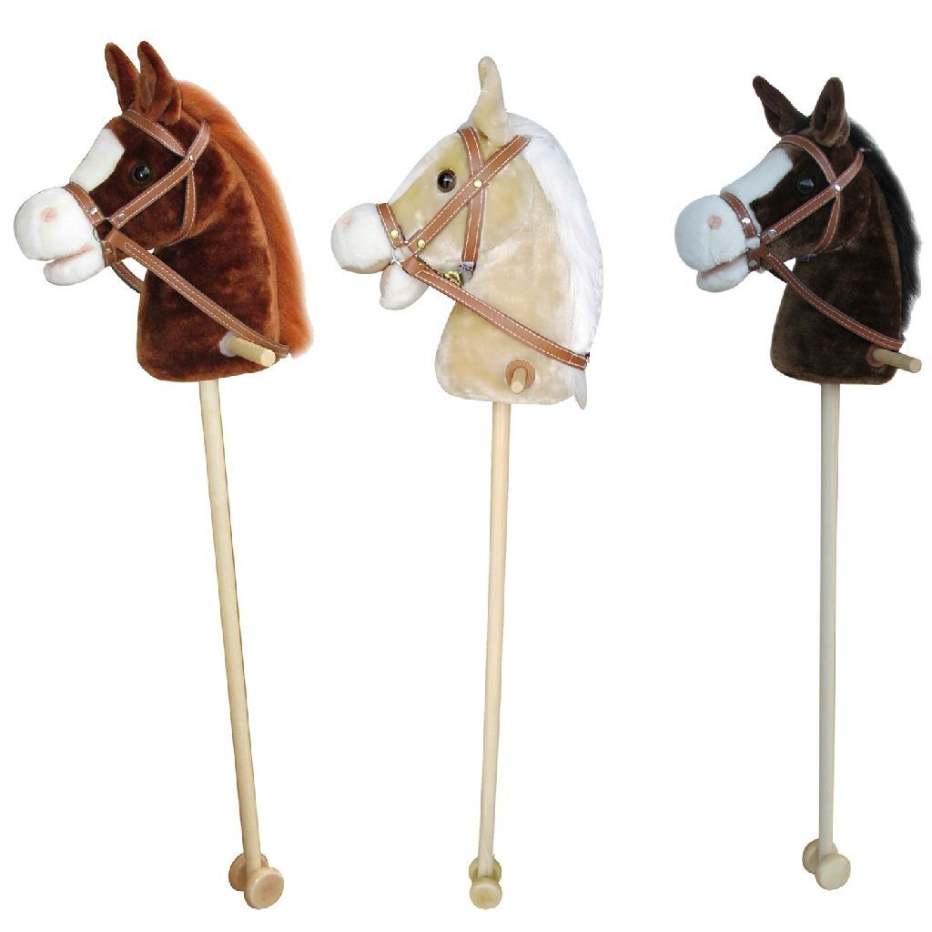 Basic plush hobby horse with sound 97 cm assorted