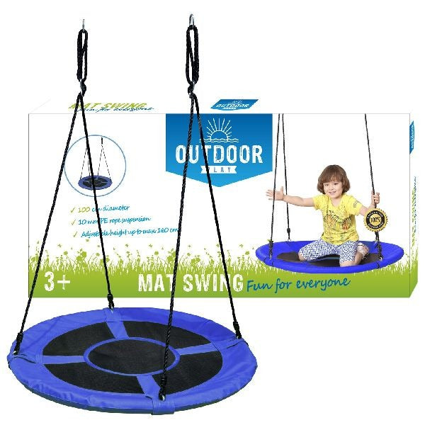 Outdoor play swing matt blue, 100cm