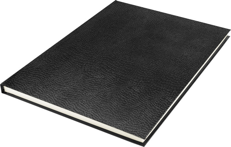 Kangaro K-5321 Sketchbook A4 Creme 120gr Blanco Paper, 140 pages Hard Cover Imprint Snake Black
