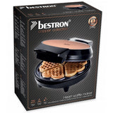 Bestron awm700co waffle iron hearts 700w copper black