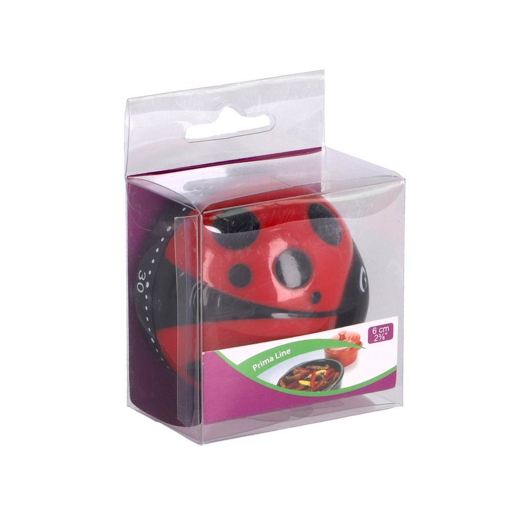 Patisse kitchen timer ladybug 6 cm black red