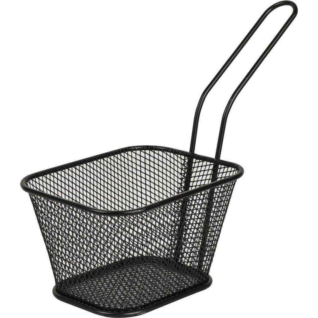 Gusta Friet Basket 10.5x8.5x13.8 cm in alluminio nero