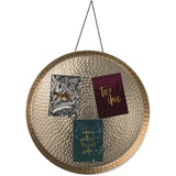 Gusta wand-decoratieschaal 38 cm goud aluminium