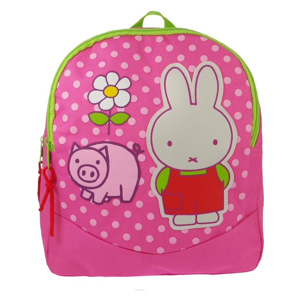 Miffy ryggsekk rosa grønt
