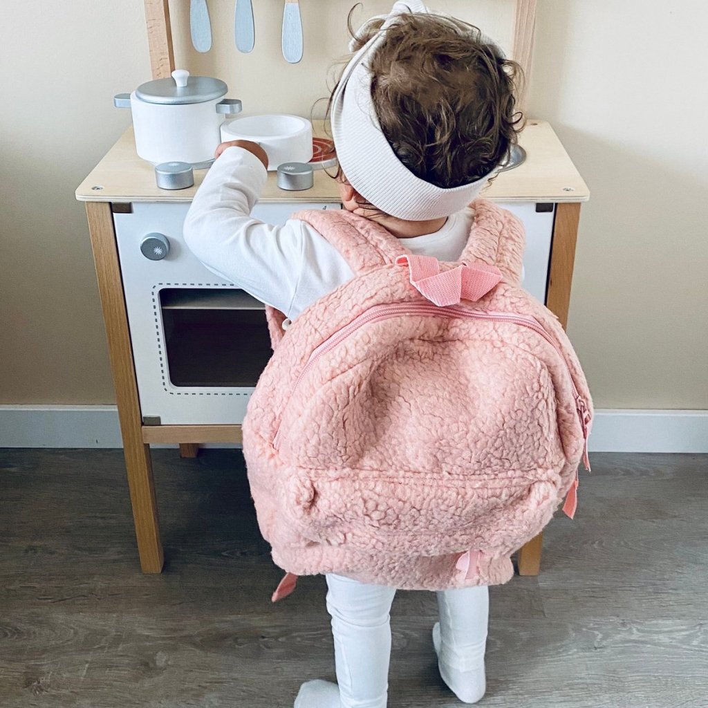 Vadobag backpack fun be soft and kind teddy pink