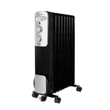 Inventim KO931B Radiateur rempli d'huile 2000w argent noir