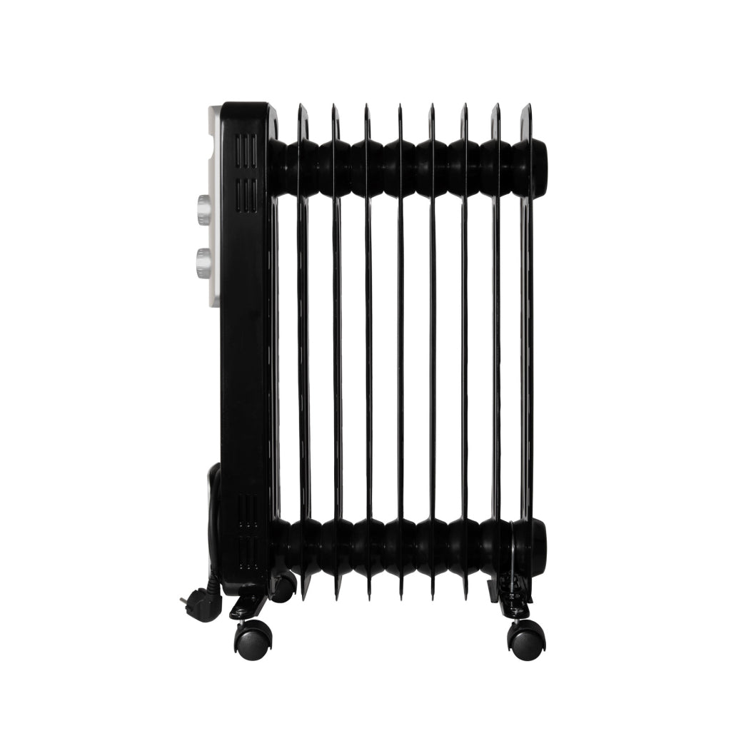 Inventim KO931B Radiateur rempli d'huile 2000w argent noir