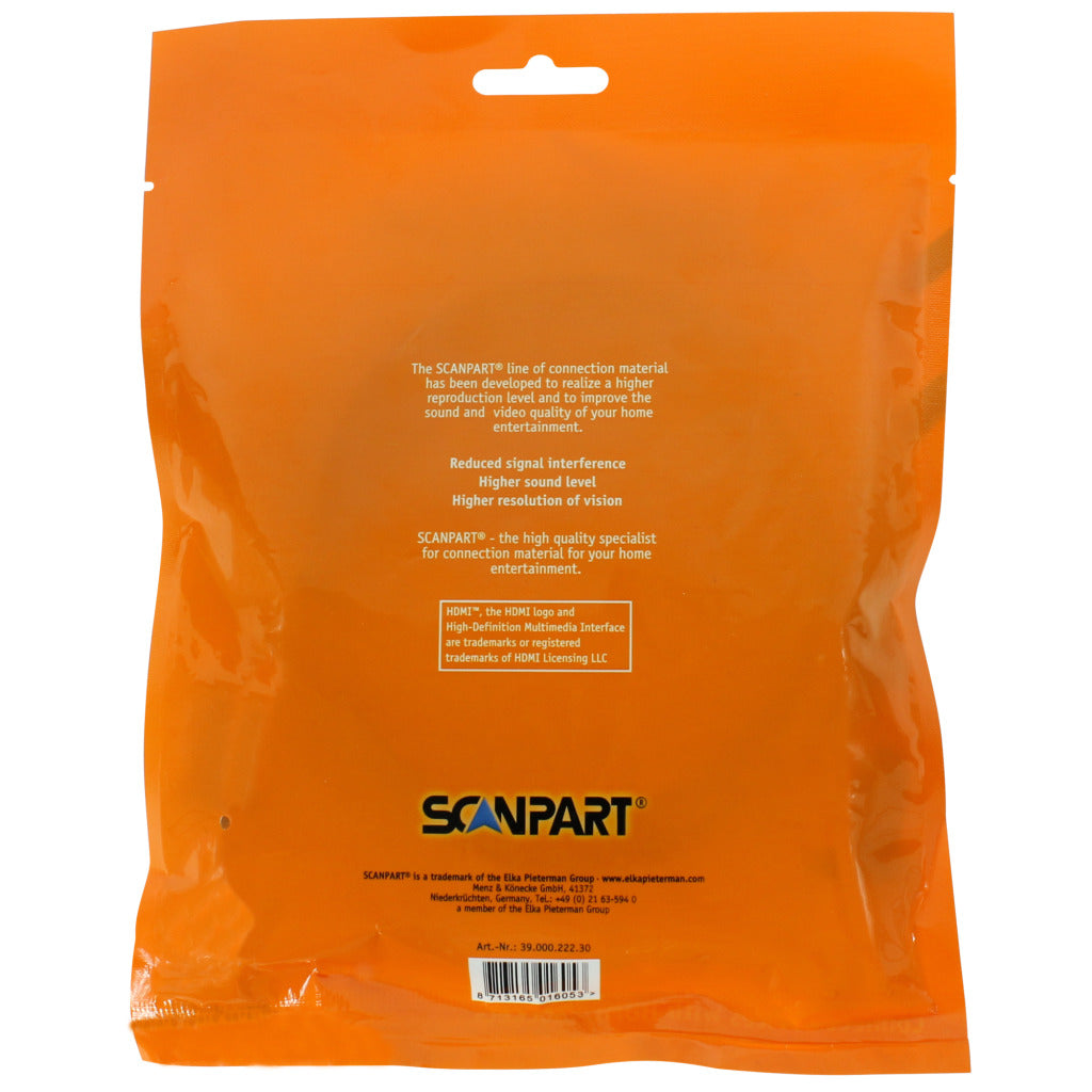 Scanpart HDMI kabel oranžový 3M