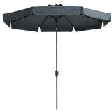 Madison Parasol Flores luksusrunde 300 cm grå