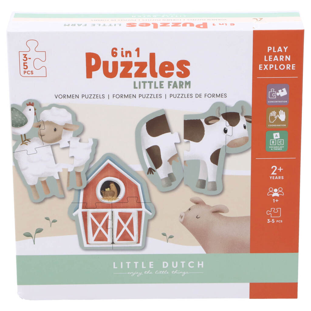 Little Dutch Farm 6in1 puzzle 3-5 pezzi