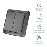 Klickt op Klickt Wireless Duebelmaschalter fir Outdoor
