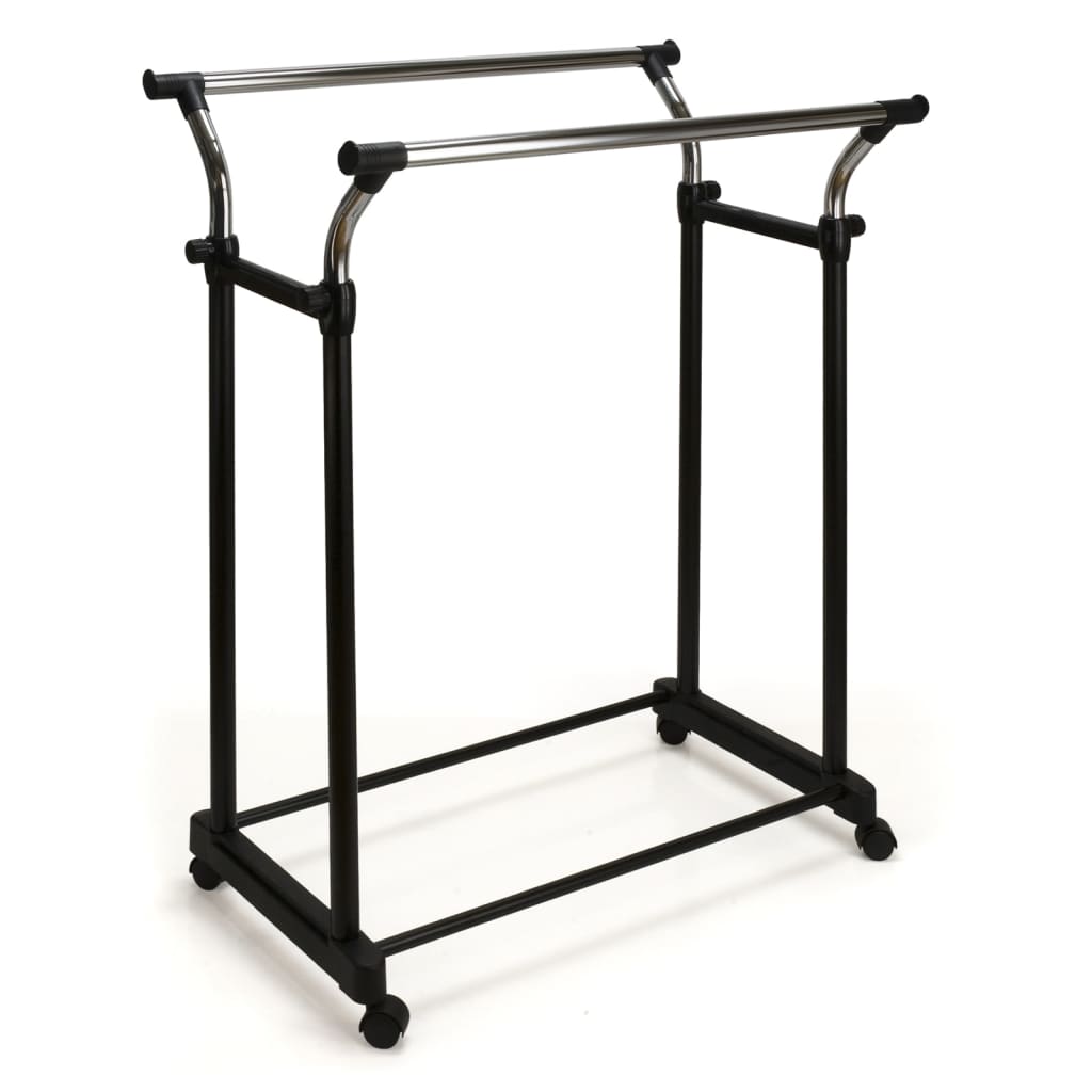 V-Part Clothing rack adjustable in height with 4 wheels Double