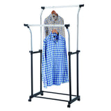 V-Part Clothing rack adjustable in height with 4 wheels Double