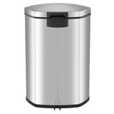 EKO Pedal Bin Shell 2x22 L rohož stříbrná barva