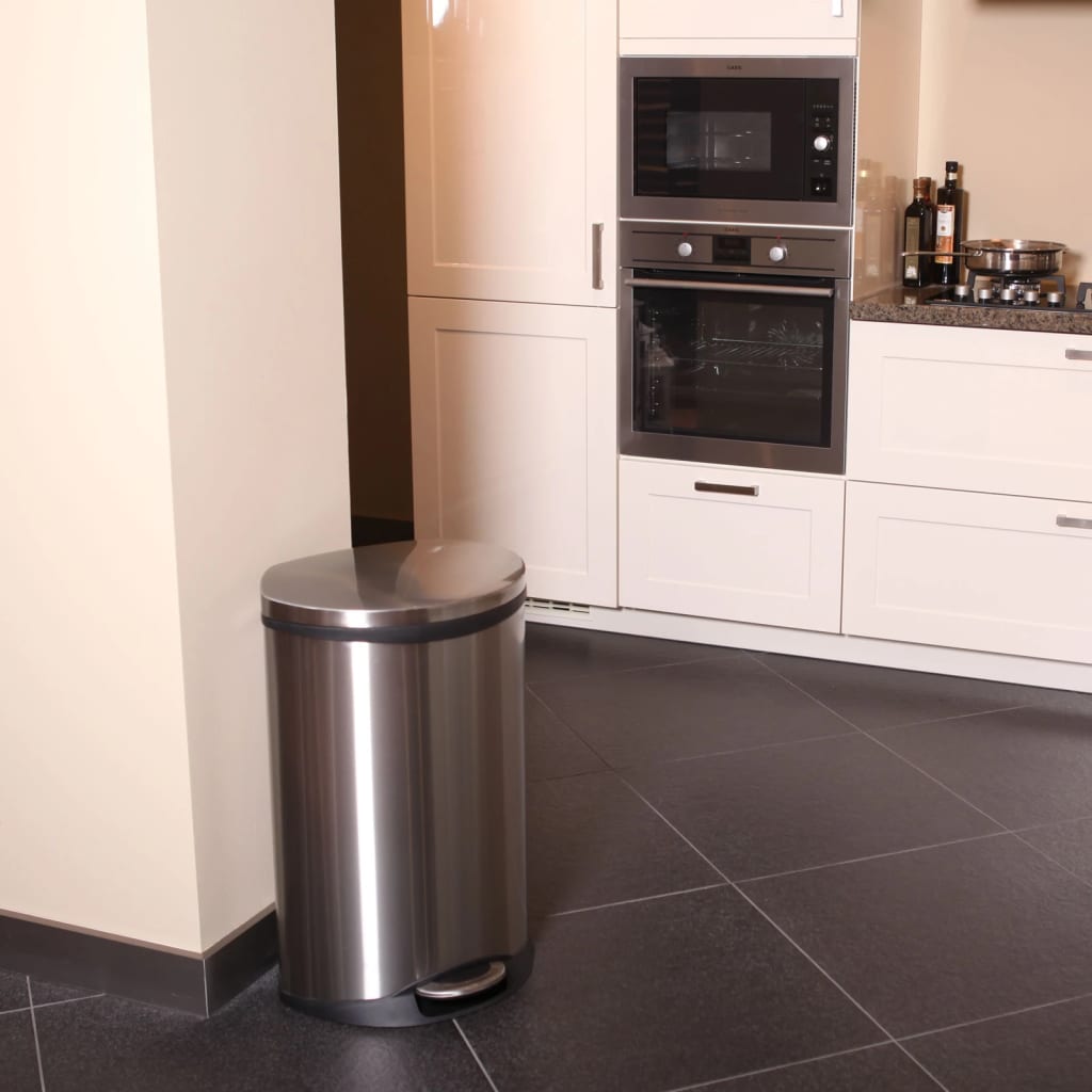 EKO Pedal Bin Shell 2x22 L rohož stříbrná barva
