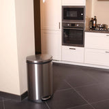 EKO Pedal Bin Shell 2x22 L rohož stříbrná barva