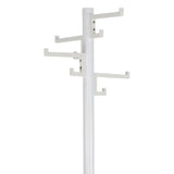 V-part Coat rack standing with 8 hooks Porcelain 178 cm white
