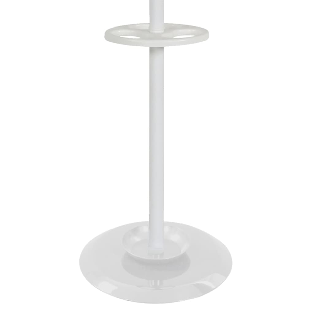 V-part Coat rack standing with 8 hooks Porcelain 178 cm white