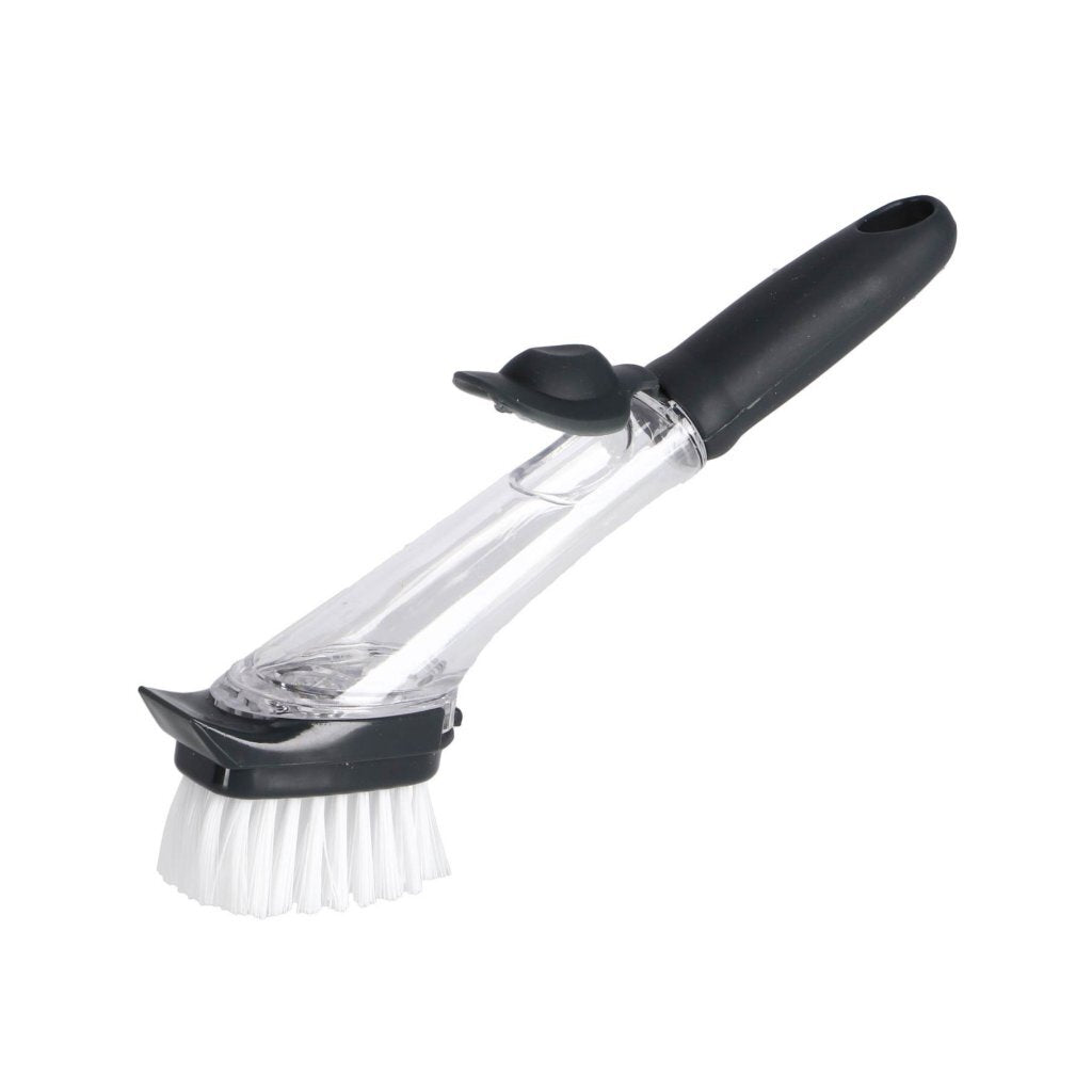 Overige merken aqua laser afwasborstel met dispenser + schuurspons zwart wit