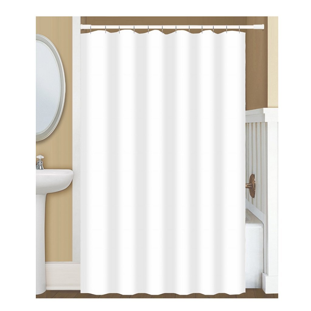 Dutch house anti-fungal shower curtain + shower rings white 180x200 cm