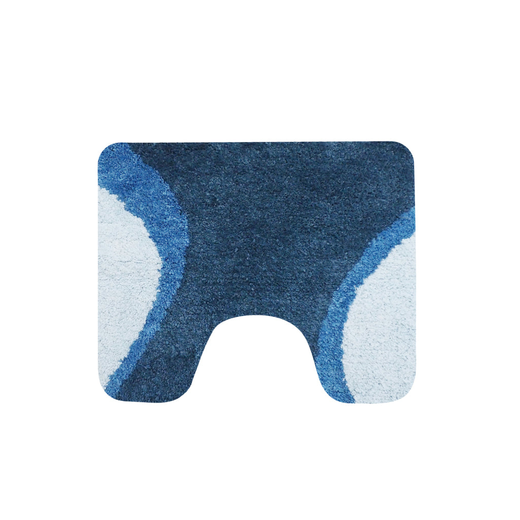 Dutch house toilet mat metz 60x50 cm blue