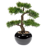 Planta de arte esmeralda Ceder bonsai verde 34 cm 420001