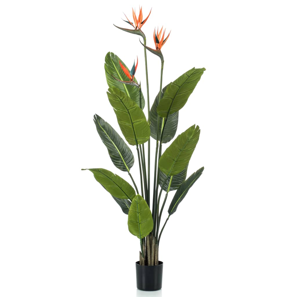 Emerald Emerald Art rostlina s hrncem a květinami Strelitzia 120 cm