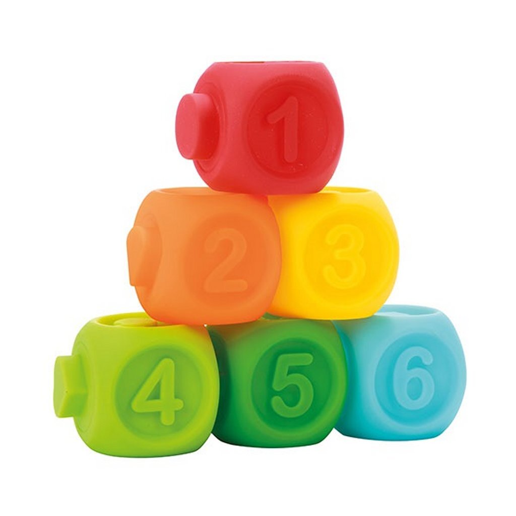 Klenge Stären Puppelchen stackelen Blocks 6 Stéck + 2 Déieren