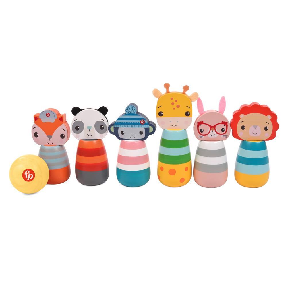 Fisher Price Houten Kegel Game Animals