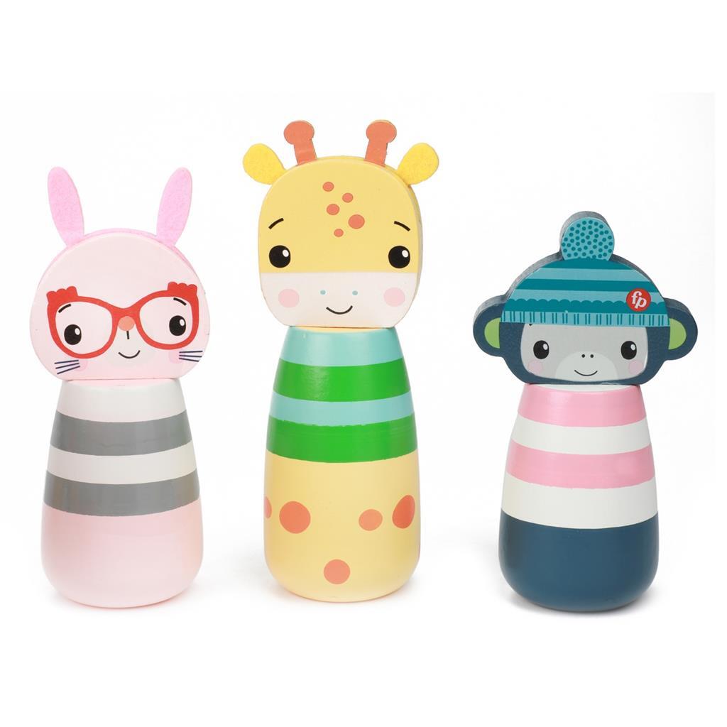 Fisher price wooden skittles game animals