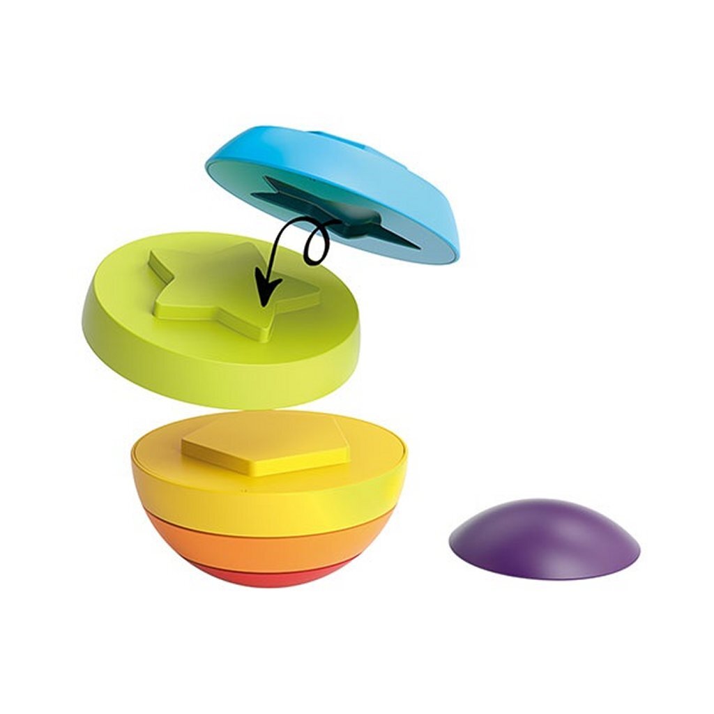Toi-toys kleng Stäre stacking Tower Puzzle Ball 6-Stéck