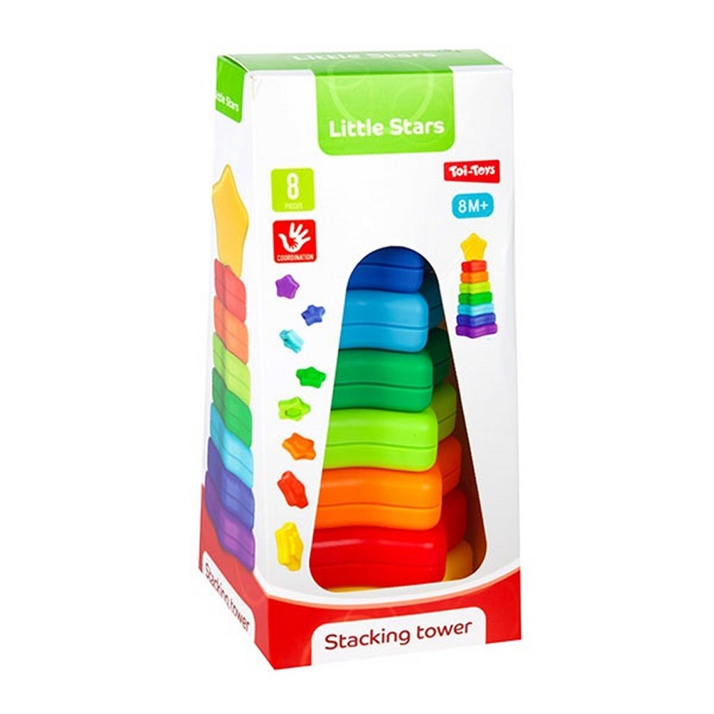 Kleng Stäre Stack Tower 8-Stéck