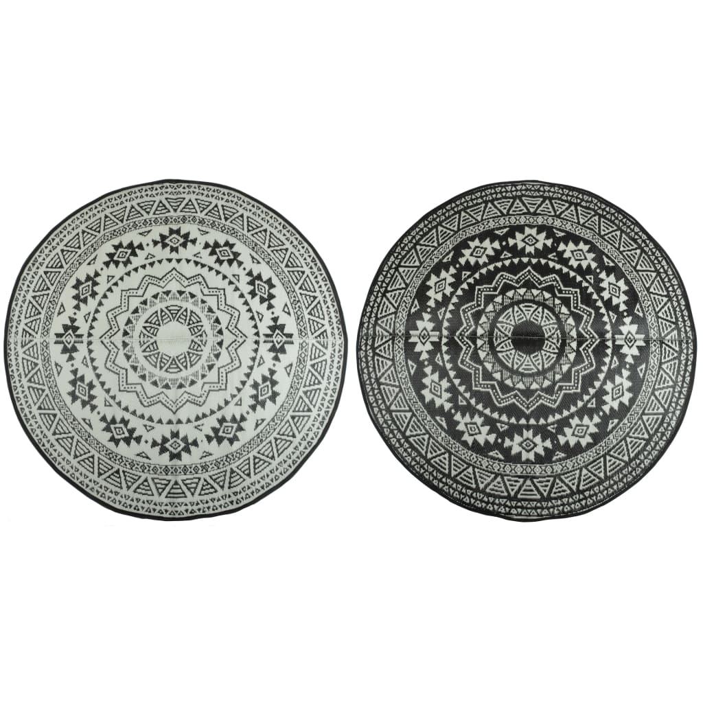 Esschert Design Esschert Design tappeto all'aperto 180 cm OC18 bianco e nero