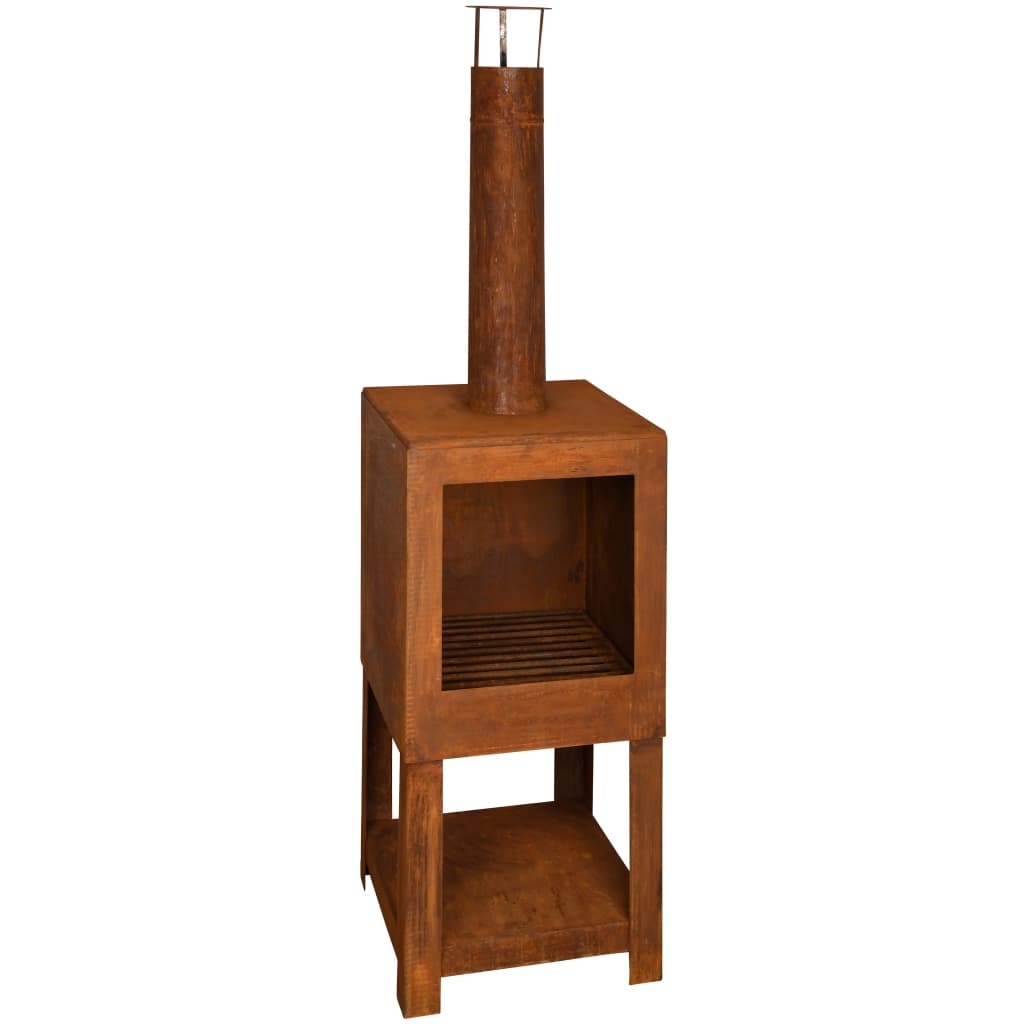 Esschert Design Esschert Design giardino camino con arrugginitura in legno -FF298 colorato