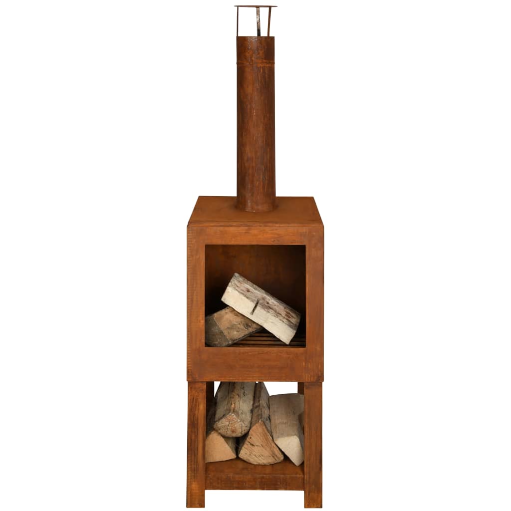 Esschert Design Esschert Design giardino camino con arrugginitura in legno -FF298 colorato