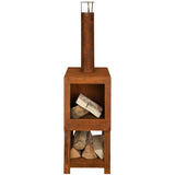 Esschert Design Esschert Design giardino camino con arrugginitura in legno -FF298 colorato