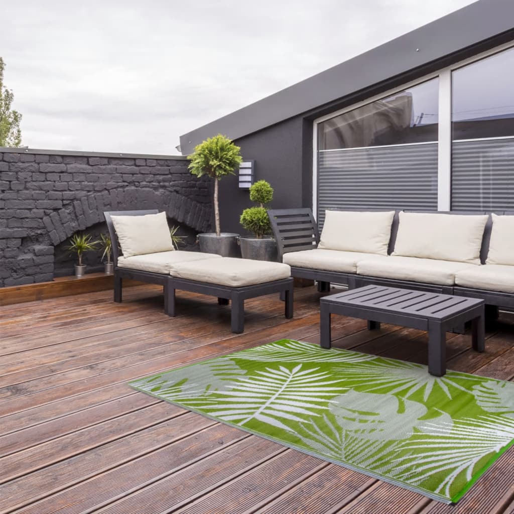 ESSCHERT Design ESSCHERT Design Rug al aire libre 241x152 CM Jungle Leaves OC22