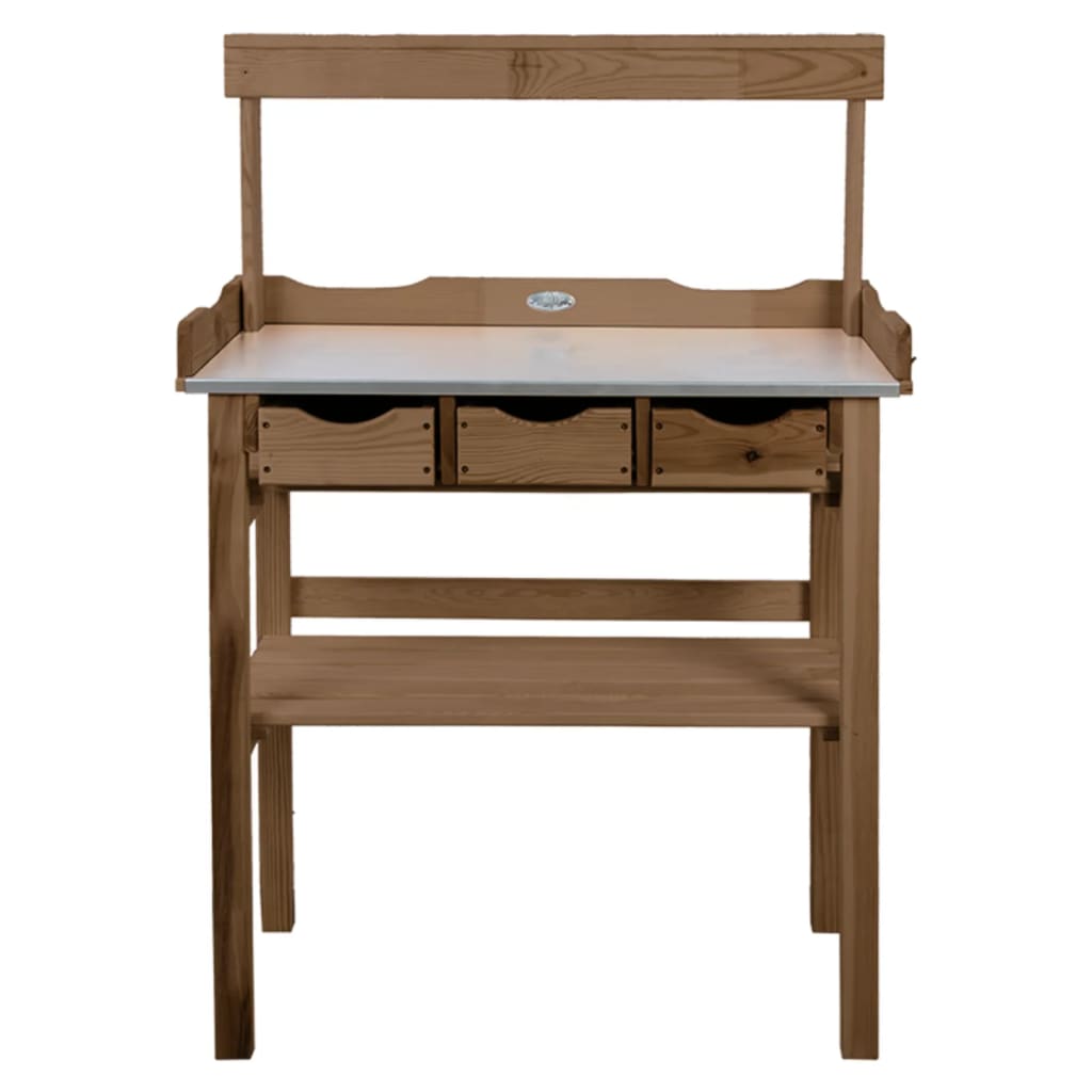 Esschert Design eschert Design Botto Table s predalom in regalom rjavo