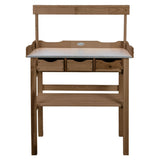 Esschert Design eschert Design Botto Table s predalom in regalom rjavo