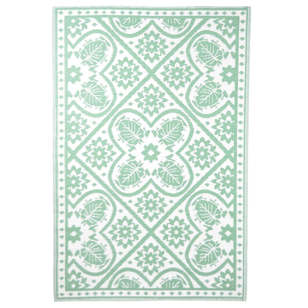 Esschert Design ESSCHERT Design Outdoor preproga 182x122 cm zelena in bela