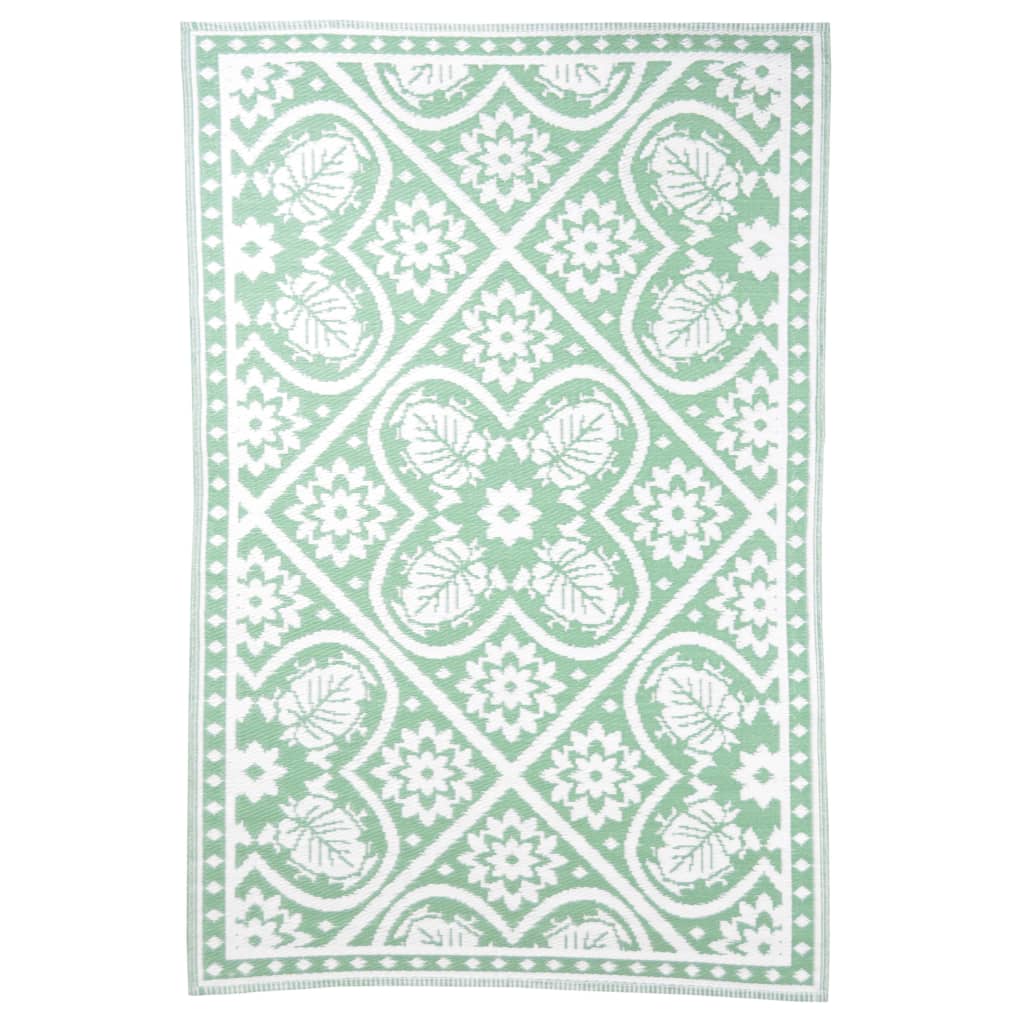 Esschert Design ESSCHERT Design Outdoor preproga 182x122 cm zelena in bela