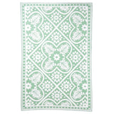 Esschert Design ESSCHERT Design Outdoor preproga 182x122 cm zelena in bela