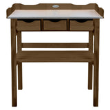 Esschert Design Esschert Design Bottie Table avec tiroirs marron