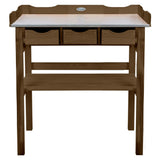 Esschert Design Esschert Design Bottie Table avec tiroirs marron