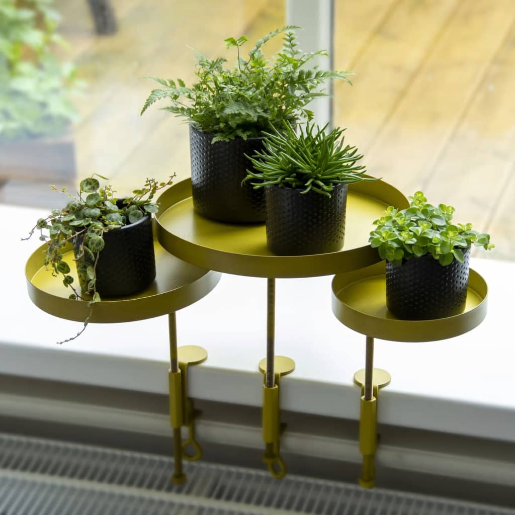 Esschert Design Esschert Design Rostlinka mozkem se svorkováním kolem m zlaté barvy