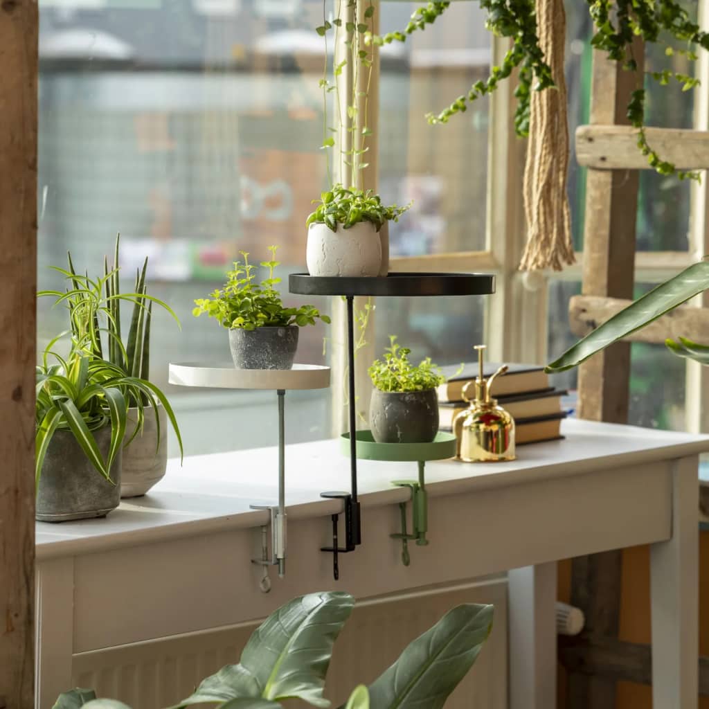 Esschert Design Esschert Design Rostl Blad se svorkou kolem S zelené